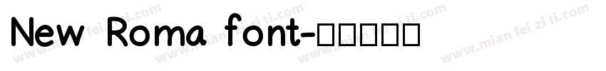 New Roma font字体转换